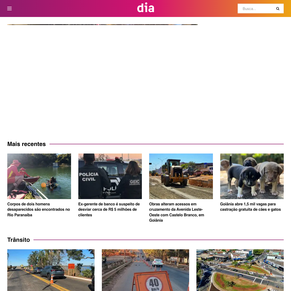 O dia a dia de Goiás, publicado em tempo real.